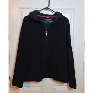 Calvin Klein Performance Black Fleece Full Zip Fleece Shacket Athleisure Size M